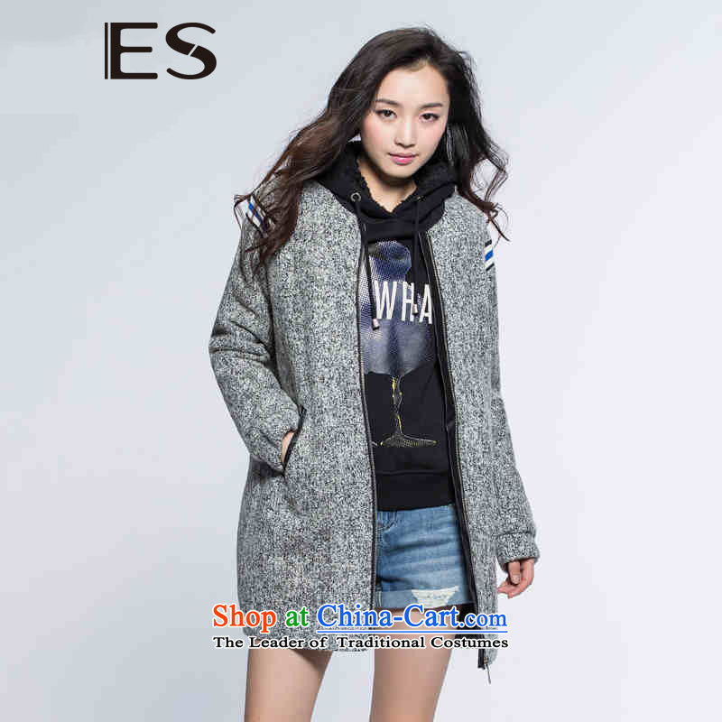 TheESwinter sports wind mix in long jacket, light gray170_40_L 14033211562