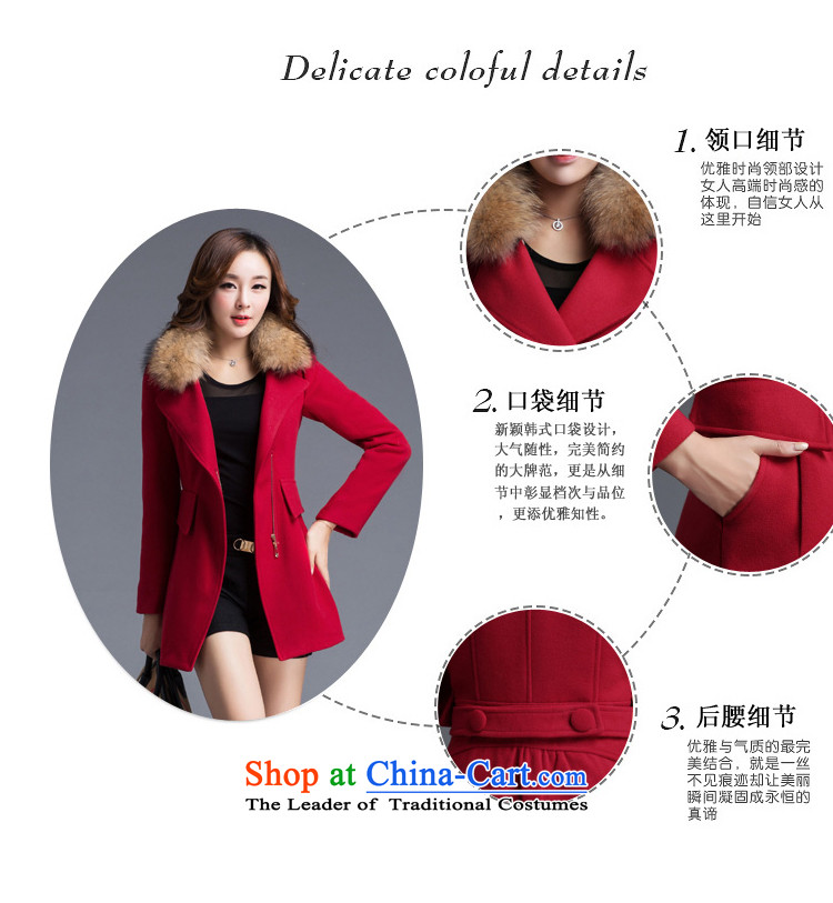 The Shek autumn and winter coats of wool? Korea thick edition in Sau San long hair?' Women's jacket red L picture, prices, brand platters! The elections are supplied in the national character of distribution, so action, buy now enjoy more preferential! As soon as possible.