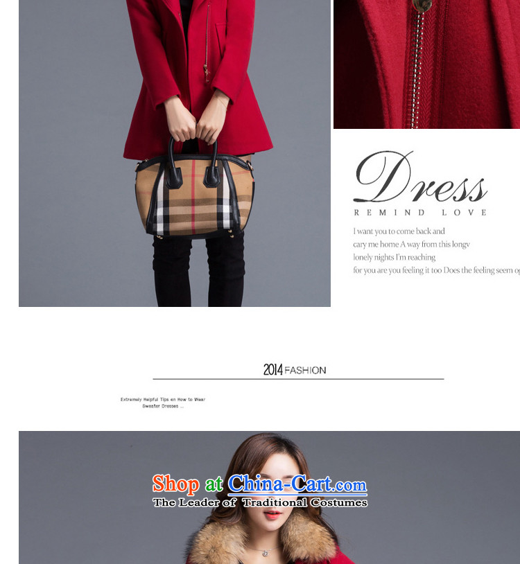 The Shek autumn and winter coats of wool? Korea thick edition in Sau San long hair?' Women's jacket red L picture, prices, brand platters! The elections are supplied in the national character of distribution, so action, buy now enjoy more preferential! As soon as possible.