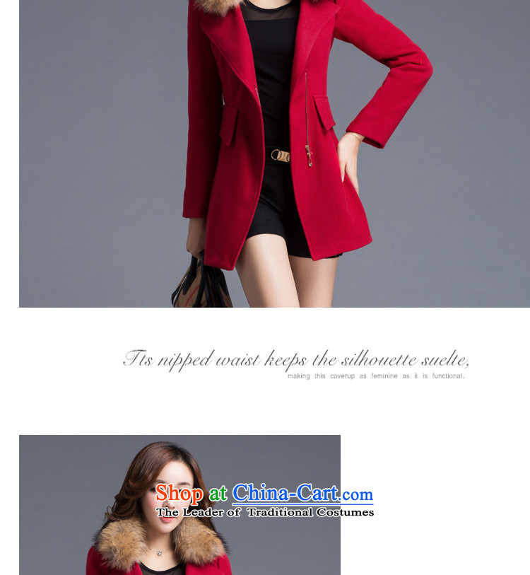 The Shek autumn and winter coats of wool? Korea thick edition in Sau San long hair?' Women's jacket red L picture, prices, brand platters! The elections are supplied in the national character of distribution, so action, buy now enjoy more preferential! As soon as possible.