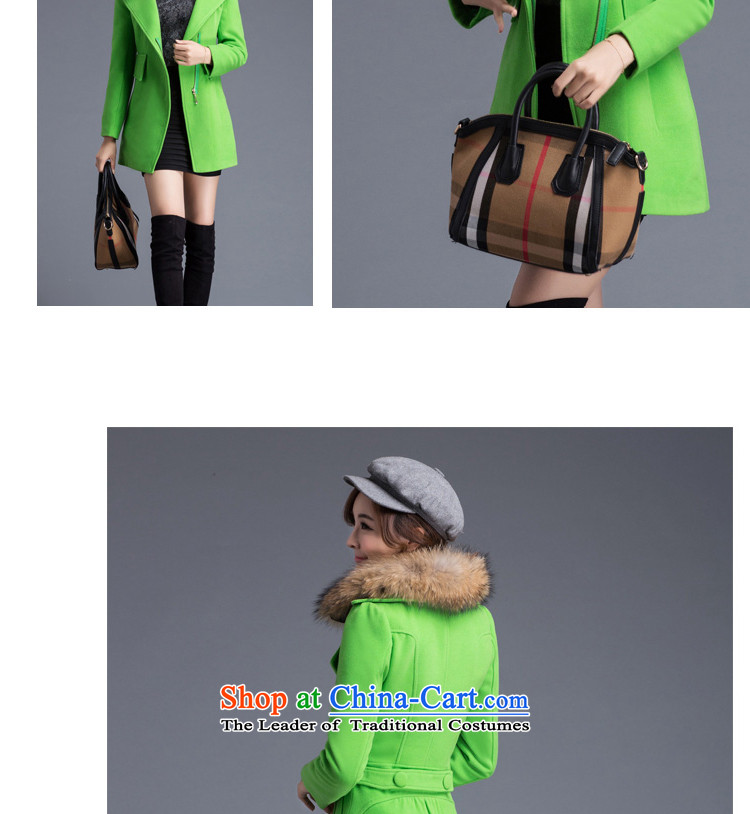 The Shek autumn and winter coats of wool? Korea thick edition in Sau San long hair?' Women's jacket red L picture, prices, brand platters! The elections are supplied in the national character of distribution, so action, buy now enjoy more preferential! As soon as possible.