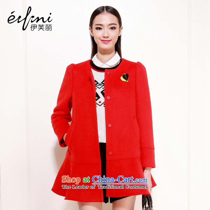 Of the 2015 autumn and winter, new and wool a wool coat women's long-sleeved jacket 6481127580 gross? The Red?M