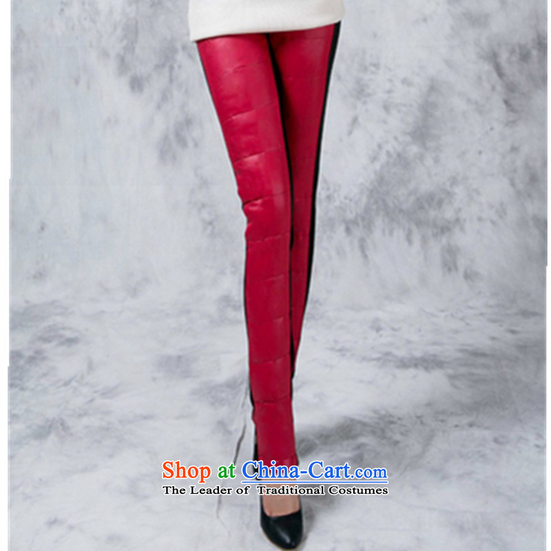 Extra feather trousers went out through the thick mm tall waist add-video-thick winter to increase the burden of forming the trousers 200 Bonfrere looked as casual thick mm Warm extra ladies pants black XXXXL,BS,,, shopping on the Internet
