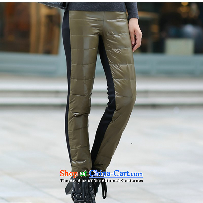Extra feather trousers went out through the thick mm tall waist add-video-thick winter to increase the burden of forming the trousers 200 Bonfrere looked as casual thick mm Warm extra ladies pants black XXXXL,BS,,, shopping on the Internet