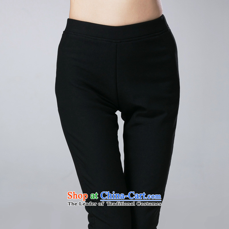 As provided for autumn and winter new products for larger female thick mm ultra thin plus ventricular hypertrophy of graphics-thick plus lint-free goods number-2383 black trousers 4XL, Yee (qisuo provisions) , , , shopping on the Internet