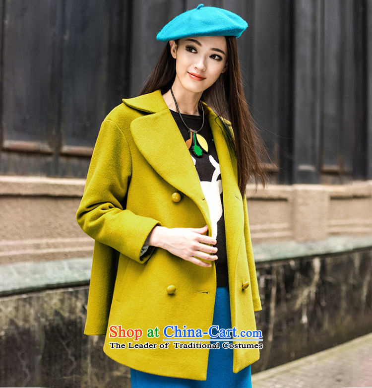 Of the 2015 winter clothing new Lai) long wool a wool coat lapel gross? jacket female 6481127009 ancient Yellow M picture, prices, brand platters! The elections are supplied in the national character of distribution, so action, buy now enjoy more preferential! As soon as possible.