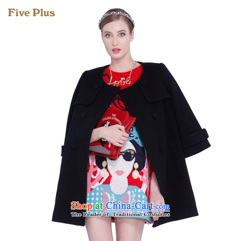 Five new female spring plus double-loose in the long wool overcoats 2151340180? black S_160_84a_ 090