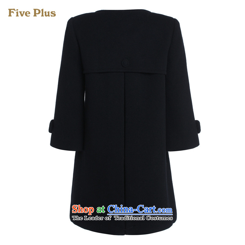 Five new female spring plus double-loose in the long wool overcoats 2151340180? black S(160/84a),five plus,,, 090 shopping on the Internet