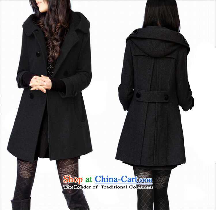 Baiji AD 2015 autumn and winter new larger female Korean double-coats female jacket gross? In the long dark gray XL Photo, prices, brand platters! The elections are supplied in the national character of distribution, so action, buy now enjoy more preferential! As soon as possible.