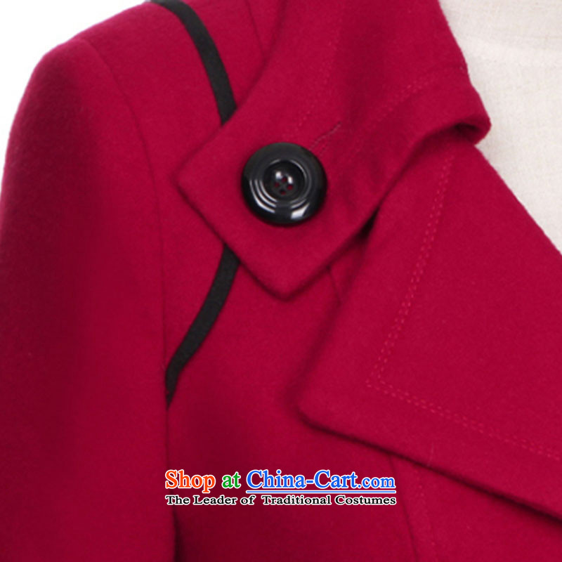 Ms Audrey EU's 2015 romantic Connie autumn and winter Western New girl who decorated in long wool woolen fabric jacket coat of gross? jacket coat female BOURDEAUX M romantic Connie Na (LANGNIMANWEINA Ms Audrey Eu) , , , shopping on the Internet