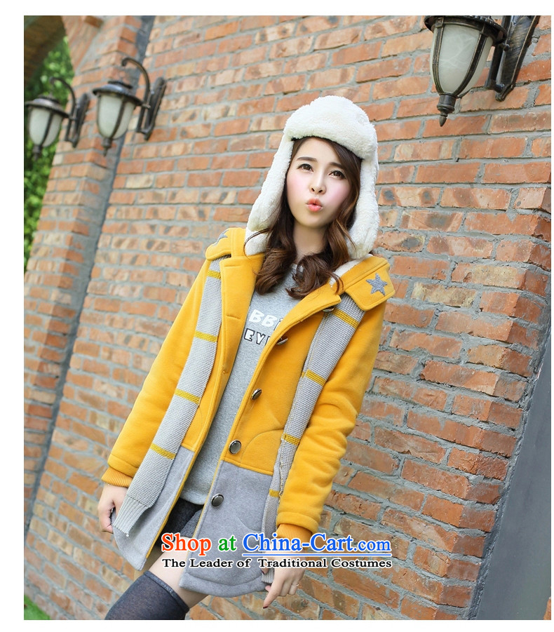 Dream Girl Xin winter clothing in 2015 new long hair? Jacket Korea Sau San edition of secondary school students is a sweet coats larger female Yellow XL Photo, prices, brand platters! The elections are supplied in the national character of distribution, so action, buy now enjoy more preferential! As soon as possible.