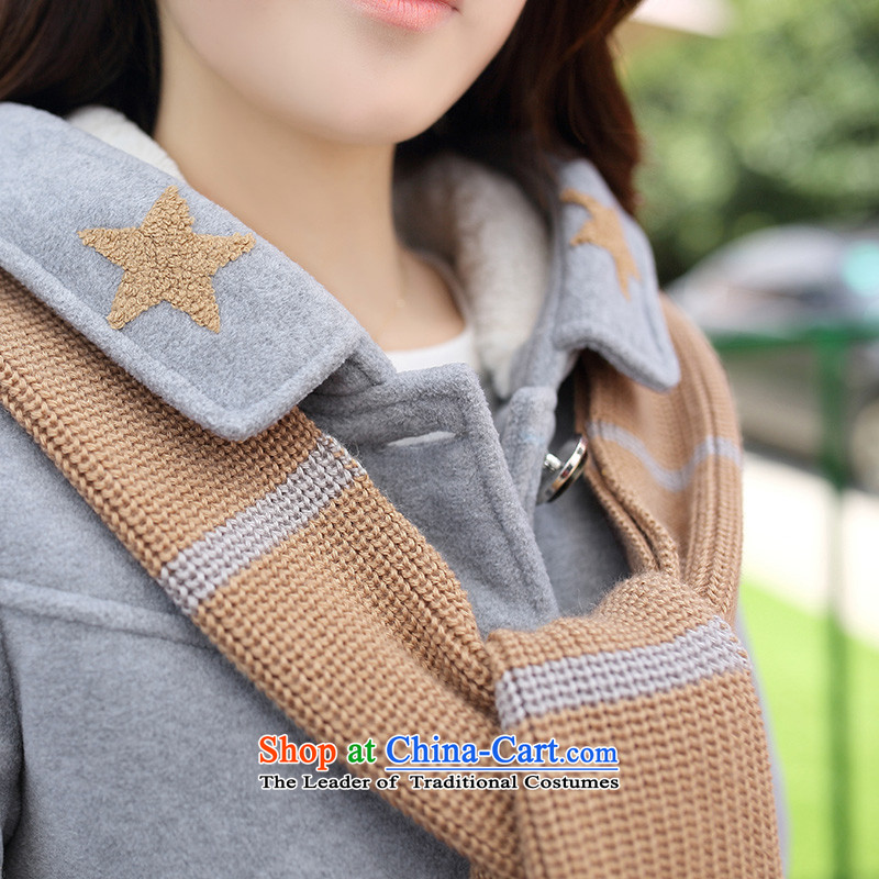 Dream Girl Xin winter clothing in 2015 new long hair? Jacket Korea Sau San edition of secondary school students is a sweet coats larger female Yellow XL, dream xin , , , shopping on the Internet