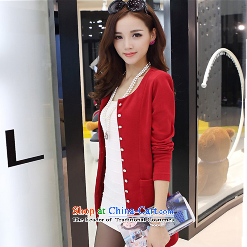To increase the number of women with large burden 200 autumn jackets thick mm spring 2015 thick sister Sau San won video graphics thin knitting cardigan XXXXL pink jacket for 185-210 catty ,BS,,, shopping on the Internet