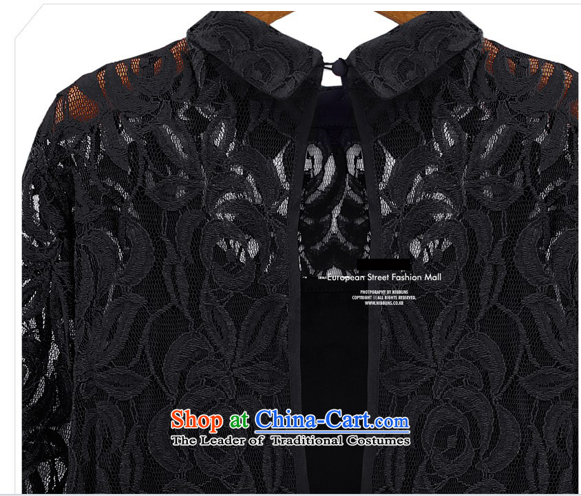 Rui Mei to increase women's code 2015 Autumn new thick MM thick people Sau San video engraving thin lace both within and outside the piece dresses S1115 5XL black picture, prices, brand platters! The elections are supplied in the national character of distribution, so action, buy now enjoy more preferential! As soon as possible.