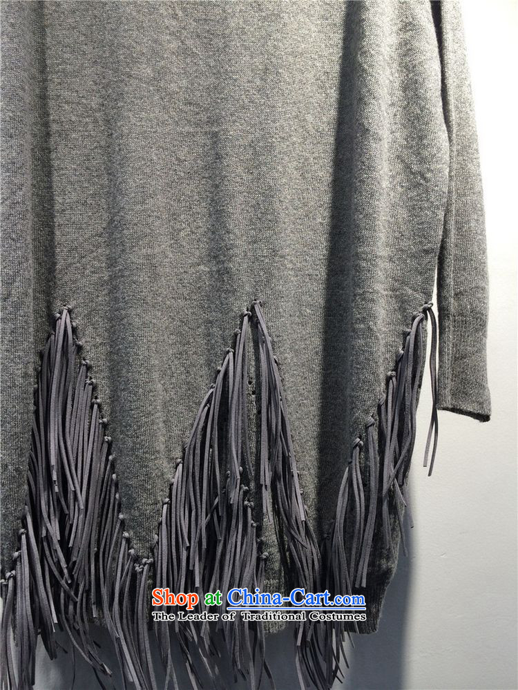 The early spring and autumn 2015, large flexible code women Western Wind Solid Color sweater stitching flow under modern street, Su Fan sweater 200 catties can be wearing a dark gray are code pictures, prices, brand platters! The elections are supplied in the national character of distribution, so action, buy now enjoy more preferential! As soon as possible.