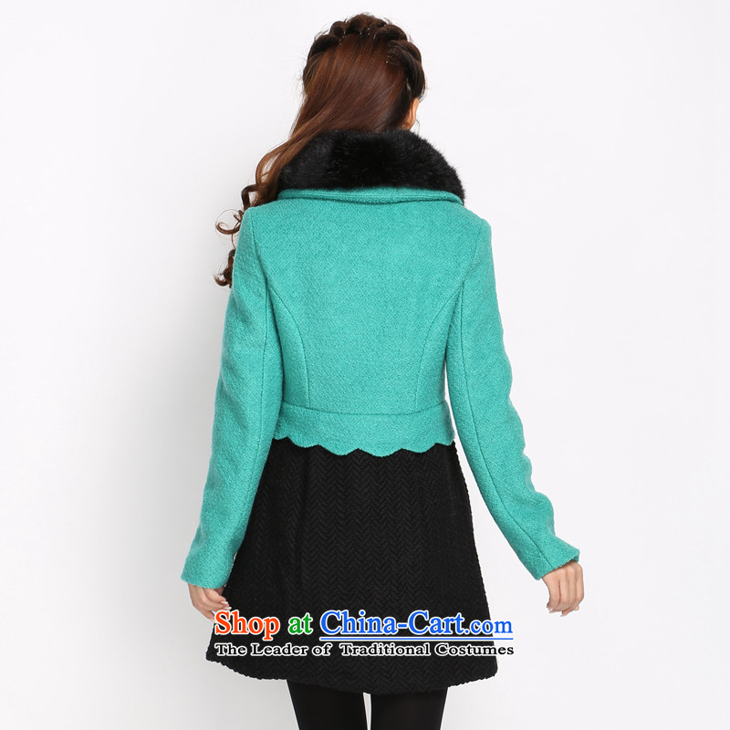 Luo Shani Flower Code women's gross coats female expertise? mm thick winter clothing video thin dresses, to increase the number of women at 1330 hours a jacket 5XL Green video coat, thin shani flower sogni (D'oro) , , , shopping on the Internet