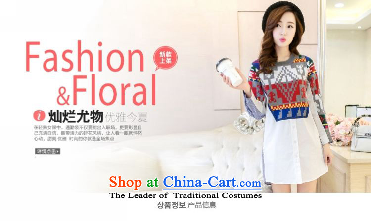 The early spring and autumn 2015) relaxd Sophie larger female Western Wind thick MM geometric patterns knitted knitwear stitching streaks shirt skirt dresses picture color large number M pictures, prices, brand platters! The elections are supplied in the national character of distribution, so action, buy now enjoy more preferential! As soon as possible.