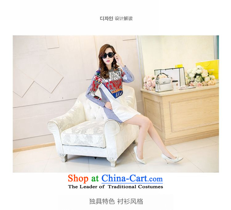The early spring and autumn 2015) relaxd Sophie larger female Western Wind thick MM geometric patterns knitted knitwear stitching streaks shirt skirt dresses picture color large number M pictures, prices, brand platters! The elections are supplied in the national character of distribution, so action, buy now enjoy more preferential! As soon as possible.