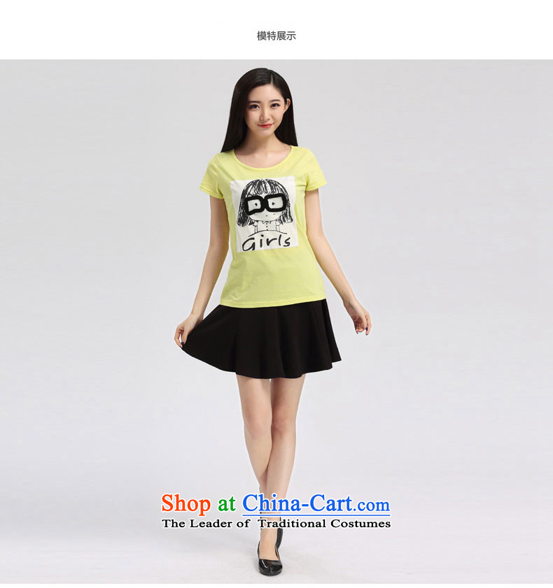 The representative of the spring and summer of 2015, the water of the new Korean version of large numbers of ladies thick mm video thin hedge t-shirt pure cotton short-sleeved S15CB4612 Qiu Xiang Wong L picture, prices, brand platters! The elections are supplied in the national character of distribution, so action, buy now enjoy more preferential! As soon as possible.
