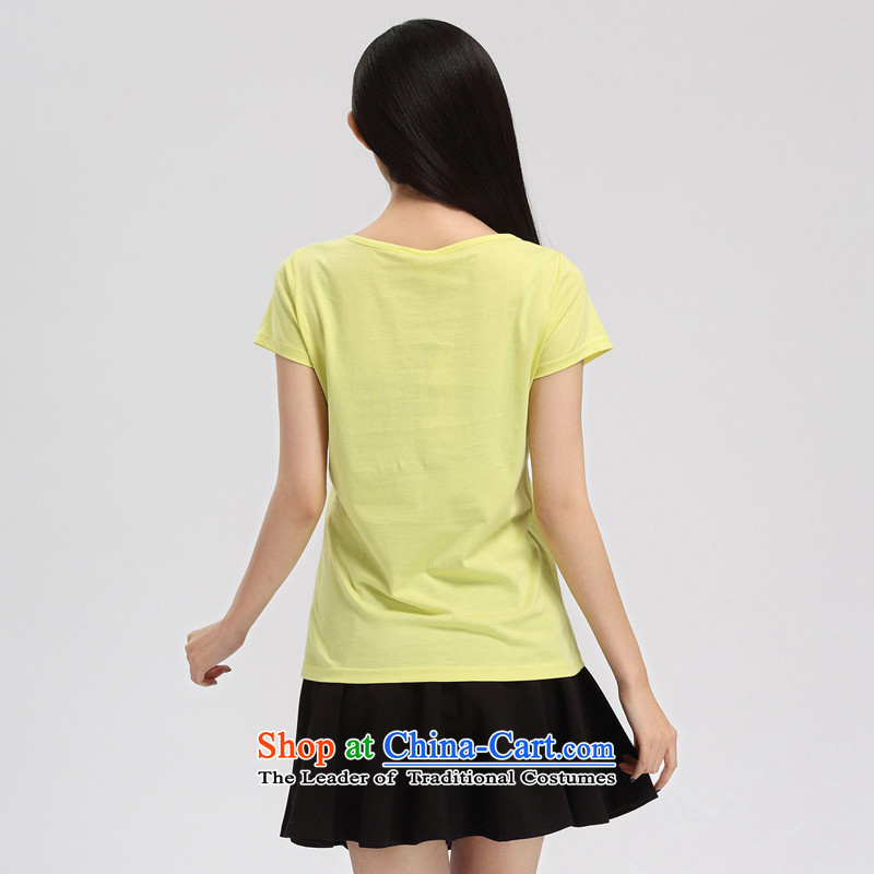 The representative of the spring and summer of 2015, the water of the new Korean version of large numbers of ladies thick mm video thin hedge t-shirt pure cotton short-sleeved S15CB4612 Qiu Xiang Wong , L water (SHUIMIAO representatives) , , , shopping on
