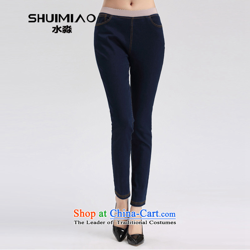 The representative of the water code version of large Korean women's thin graphics cowboy mm200 thick outer wearing trousers, forming the castor S15CW4352 trousers, possessionM
