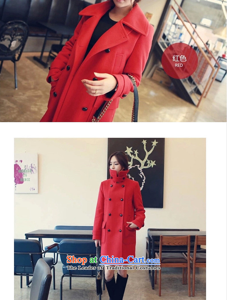 The Philippine economy ya 2015 autumn and winter new gross female Korean jacket is thick coat girl in long chinese red M picture, prices, brand platters! The elections are supplied in the national character of distribution, so action, buy now enjoy more preferential! As soon as possible.