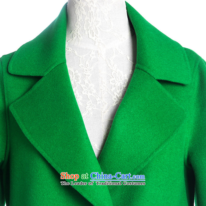 Ho Pui 2015 autumn and winter, double-sided woolen coat new a wool coat gross? Version Korean female jacket long wool coat female green? 7 days for the pre-sale of Pei (lanpei M) , , , shopping on the Internet