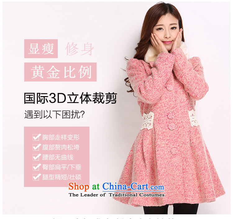 Luo Shani Flower Code women's gross? jacket thick sister winter clothing thick to xl a skirt) 8020 crystal powder coat female 5XL Stylish coat picture, prices, brand platters! The elections are supplied in the national character of distribution, so action, buy now enjoy more preferential! As soon as possible.
