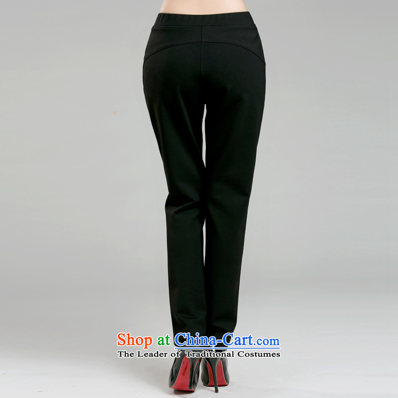 The interpolator auspicious xl women 2015 autumn and winter new Korean version of Fat MM VIDEO Plus thin stretch forming the thick wool pant K5898 3XL(160-180 black pearl, auspicious through catty shopping on the Internet has been pressed.