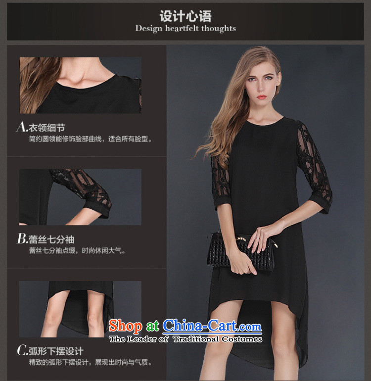 Morning to load the new 2015 autumn large female lace dresses Western Wind stylish graphics thin lace stitching chiffon dresses XL( recommendations 120-135 black catty) Picture, prices, brand platters! The elections are supplied in the national character of distribution, so action, buy now enjoy more preferential! As soon as possible.