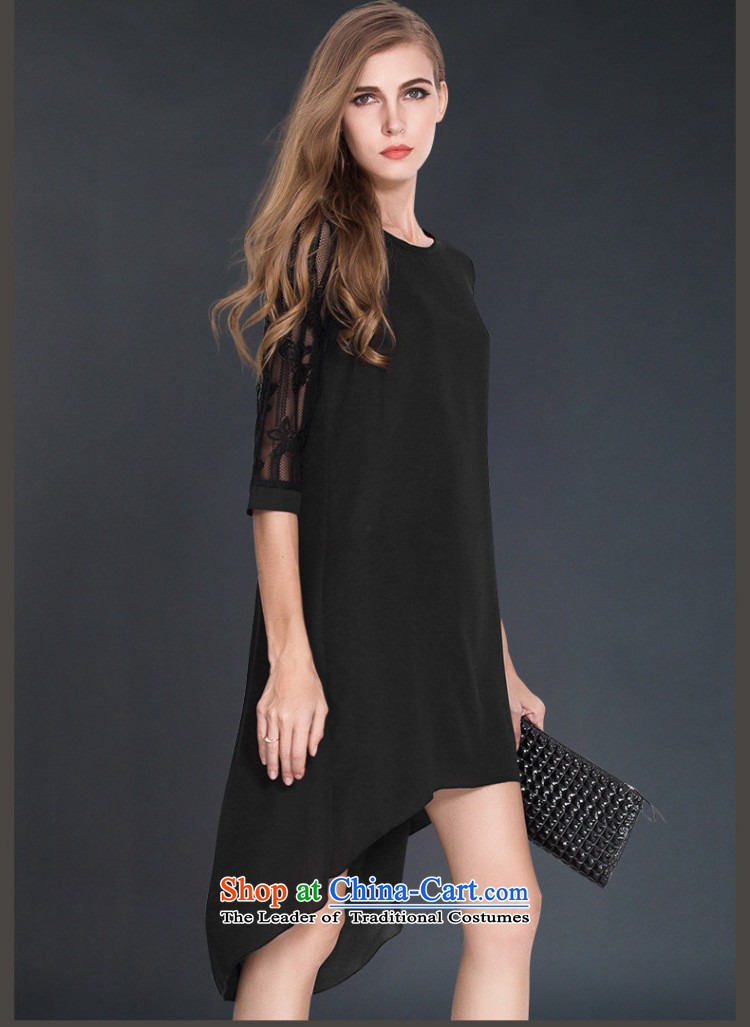 Morning to load the new 2015 autumn large female lace dresses Western Wind stylish graphics thin lace stitching chiffon dresses XL( recommendations 120-135 black catty) Picture, prices, brand platters! The elections are supplied in the national character of distribution, so action, buy now enjoy more preferential! As soon as possible.