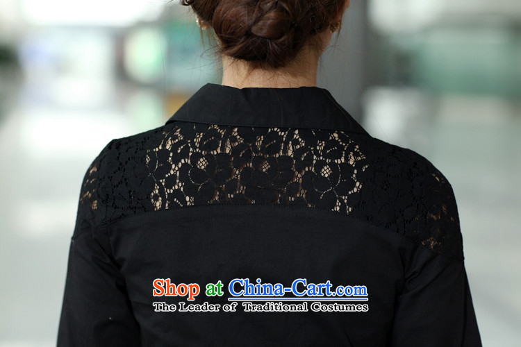  Large ZORMO female lace stitching to xl shirt elastic waist cotton autumn and winter long sleeved shirt black 4XL 155-170 catty picture, prices, brand platters! The elections are supplied in the national character of distribution, so action, buy now enjoy more preferential! As soon as possible.