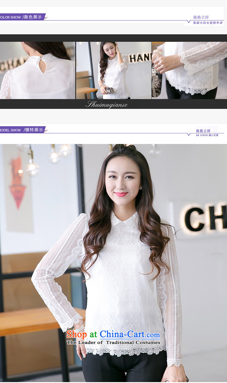 Rui Mei to xl women 2015 Autumn replacing gentlewoman sweet lace forming the long-sleeved shirt languages for T-shirts shirts flips V5021 white L picture, prices, brand platters! The elections are supplied in the national character of distribution, so action, buy now enjoy more preferential! As soon as possible.