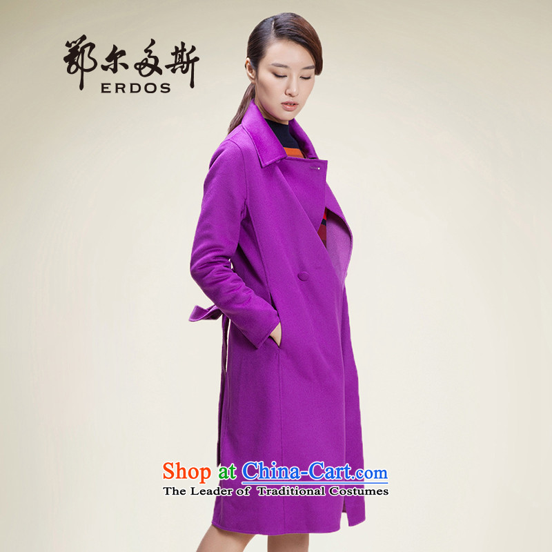 Erdos winter new products purple duplex cashmere overcoats long hair? female pale blue jacket + White 165/88A, ERDOS (MR. ERDOS) , , , shopping on the Internet