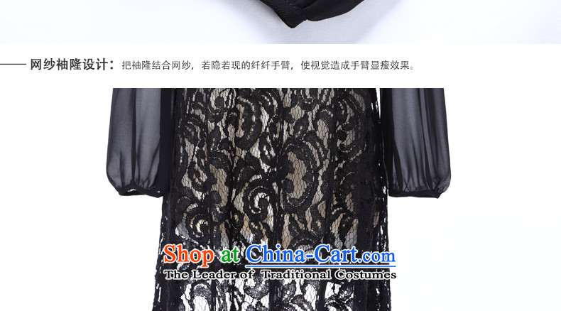 Frederick HONO/ slavery spring 2015 new ultra large Sau San engraving T-shirt long-sleeved shirt, forming the lace shirt C14020  3XL black picture, prices, brand platters! The elections are supplied in the national character of distribution, so action, buy now enjoy more preferential! As soon as possible.