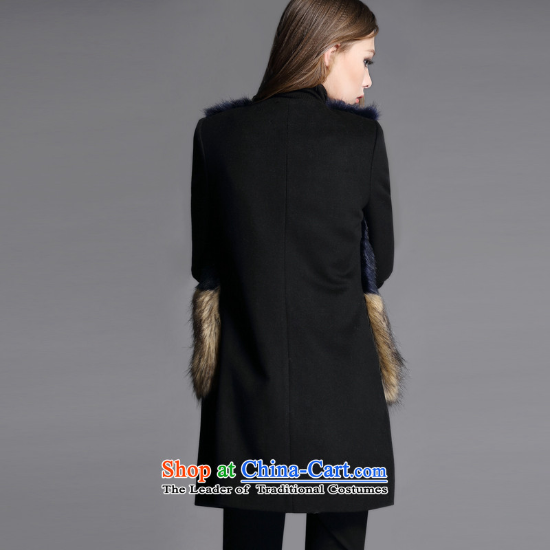 Zk Western women 2015 Fall/Winter Collections new emulation fur coats, wool? long hair a fur coat black M,zk,,,? Online Shopping