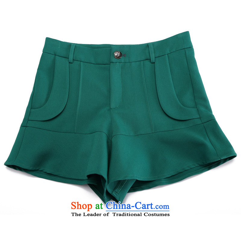 As provided for new spring MM thick larger female Korean billowy flounces to xl graphics skinny shorts, 2591 Green 2XL, Yee (qisuo provisions) , , , shopping on the Internet