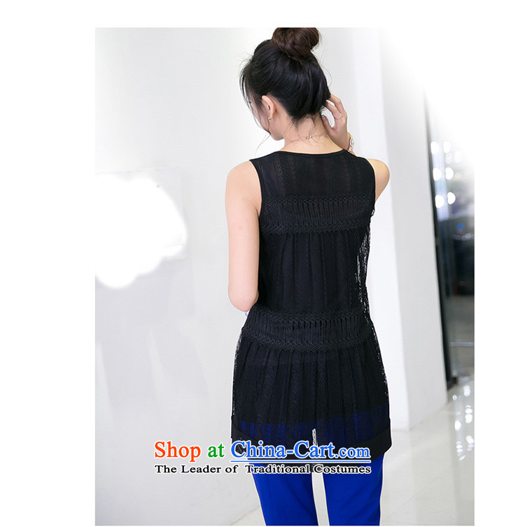 Rui Mei to  spring 2015 new xl female Fine vertical band lace small singlet that long lifting strap black XXXL v5032 shirt picture, prices, brand platters! The elections are supplied in the national character of distribution, so action, buy now enjoy more preferential! As soon as possible.