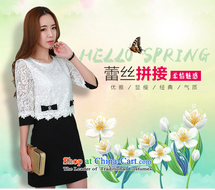 【 C.O.D. package mail as soon as possible new spring 2015 mm thick beauty lady business dresses spell color pearl Bow Ties are Sau San large black skirt around 120-135 XL catty picture, prices, brand platters! The elections are supplied in the national character of distribution, so action, buy now enjoy more preferential! As soon as possible.