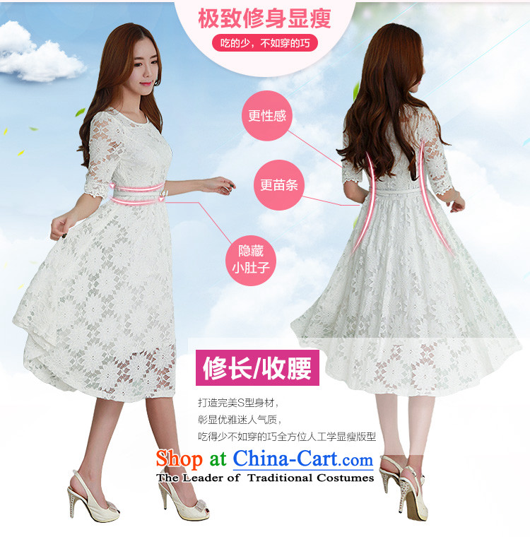 【 C.O.D. package mail as soon as possible new spring 2015 irrepressible lace spend in cuff dresses large Sau San long thin graphics dress skirt white dress White XL approximately 120-135 catty picture, prices, brand platters! The elections are supplied in the national character of distribution, so action, buy now enjoy more preferential! As soon as possible.