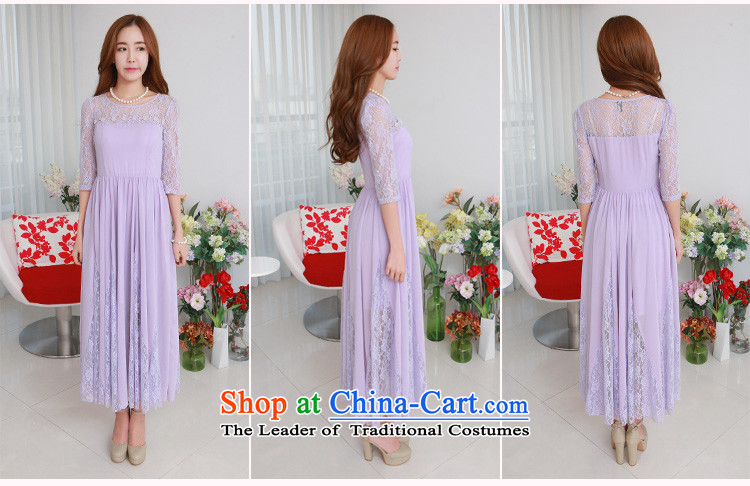 C.o.d. Package Mail Spring 2015 new sexy spend lace spell followed dresses ultra-sin elegant dress long skirt large chiffon beach skirt light purple  L approximately 105-120 catty picture, prices, brand platters! The elections are supplied in the national character of distribution, so action, buy now enjoy more preferential! As soon as possible.