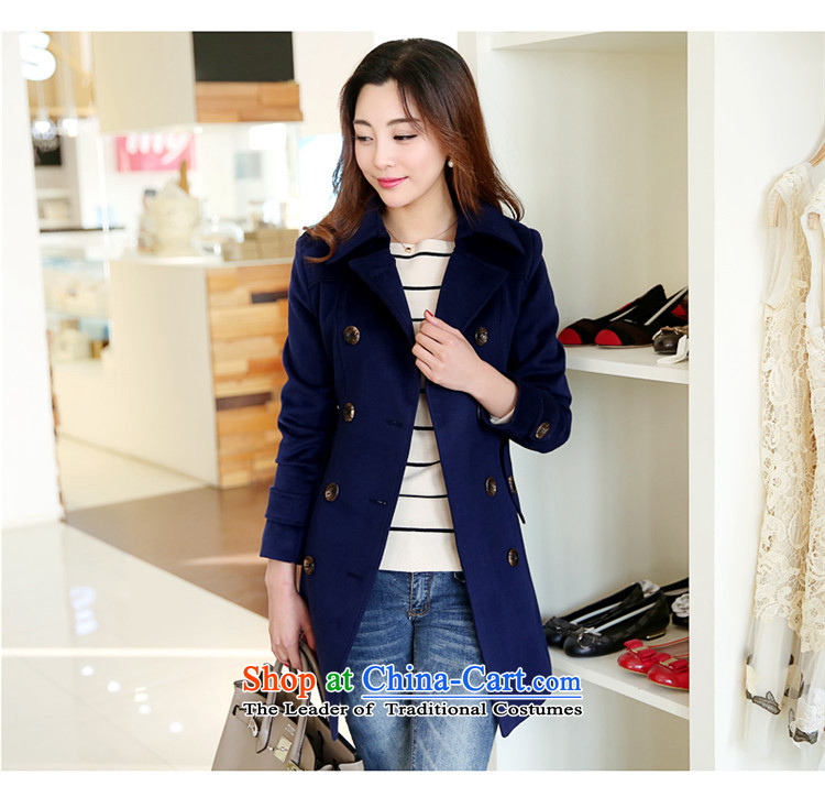 The paradise of autumn 2015 new Korean women's temperament windbreaker. Long hair? Jacket Color Navy L picture, prices, brand platters! The elections are supplied in the national character of distribution, so action, buy now enjoy more preferential! As soon as possible.