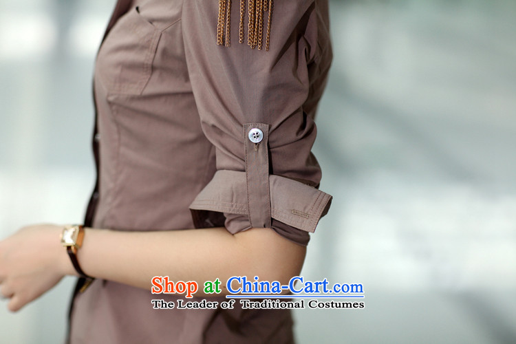 The autumn 2015 new ZORMO Korean to xl professional wear shirts shoulder stitching spring and autumn long sleeved shirt khaki XXL 120-135 catty picture, prices, brand platters! The elections are supplied in the national character of distribution, so action, buy now enjoy more preferential! As soon as possible.