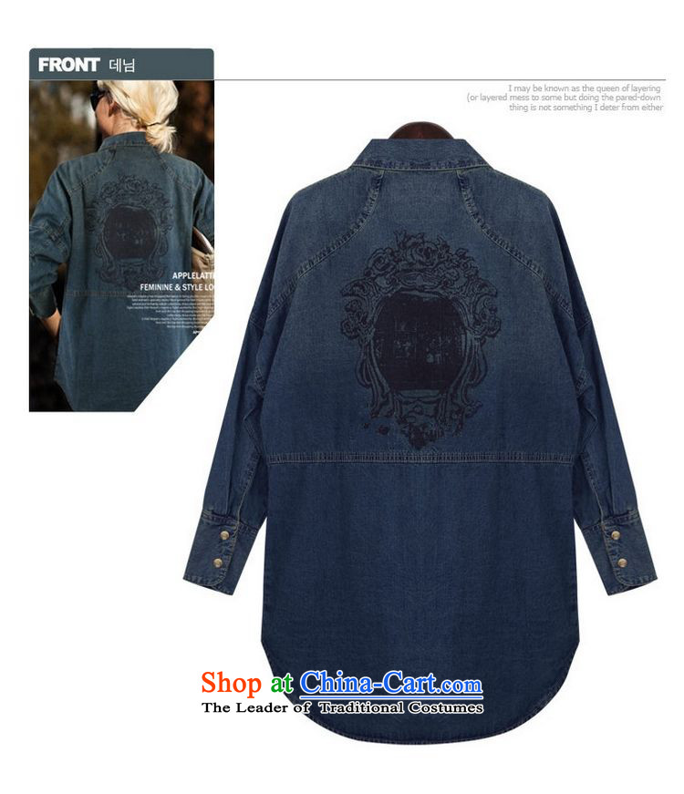 The early spring and autumn 2015, Sophie cowboy jacket Western Wind extra blouses 200 catties can wear thick MM thin coat Denim blue XXL picture, prices, brand platters! The elections are supplied in the national character of distribution, so action, buy now enjoy more preferential! As soon as possible.