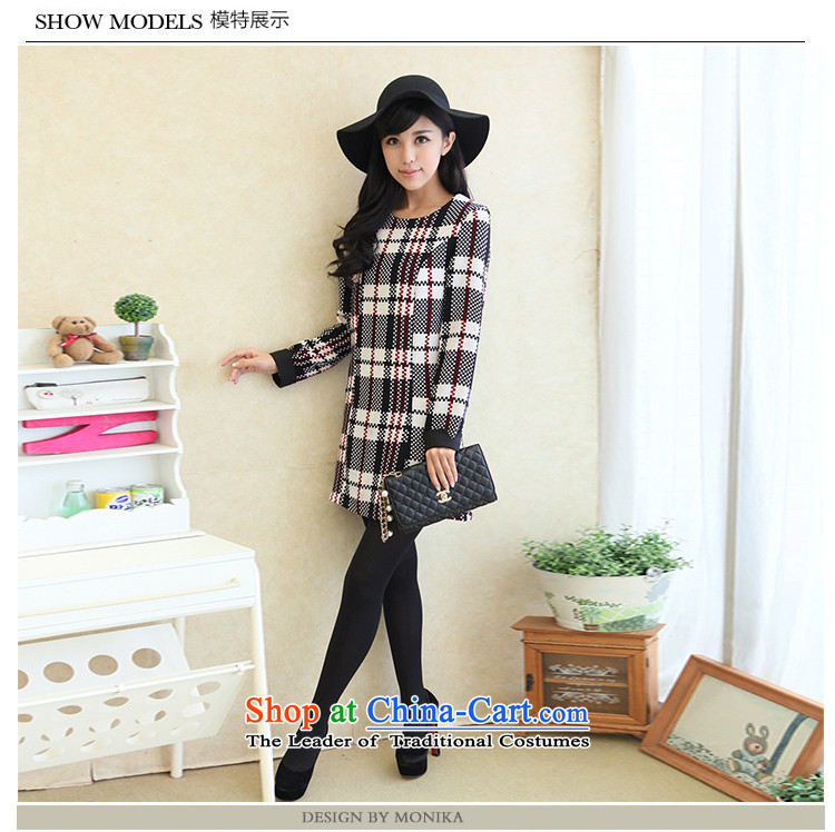 The fertilizer greatly code women 2014 mm thick autumn and winter new women's round-neck collar Sau San video suits skirts latticed thin black-and-white picture, prices of XXXL platters, brand! The elections are supplied in the national character of distribution, so action, buy now enjoy more preferential! As soon as possible.