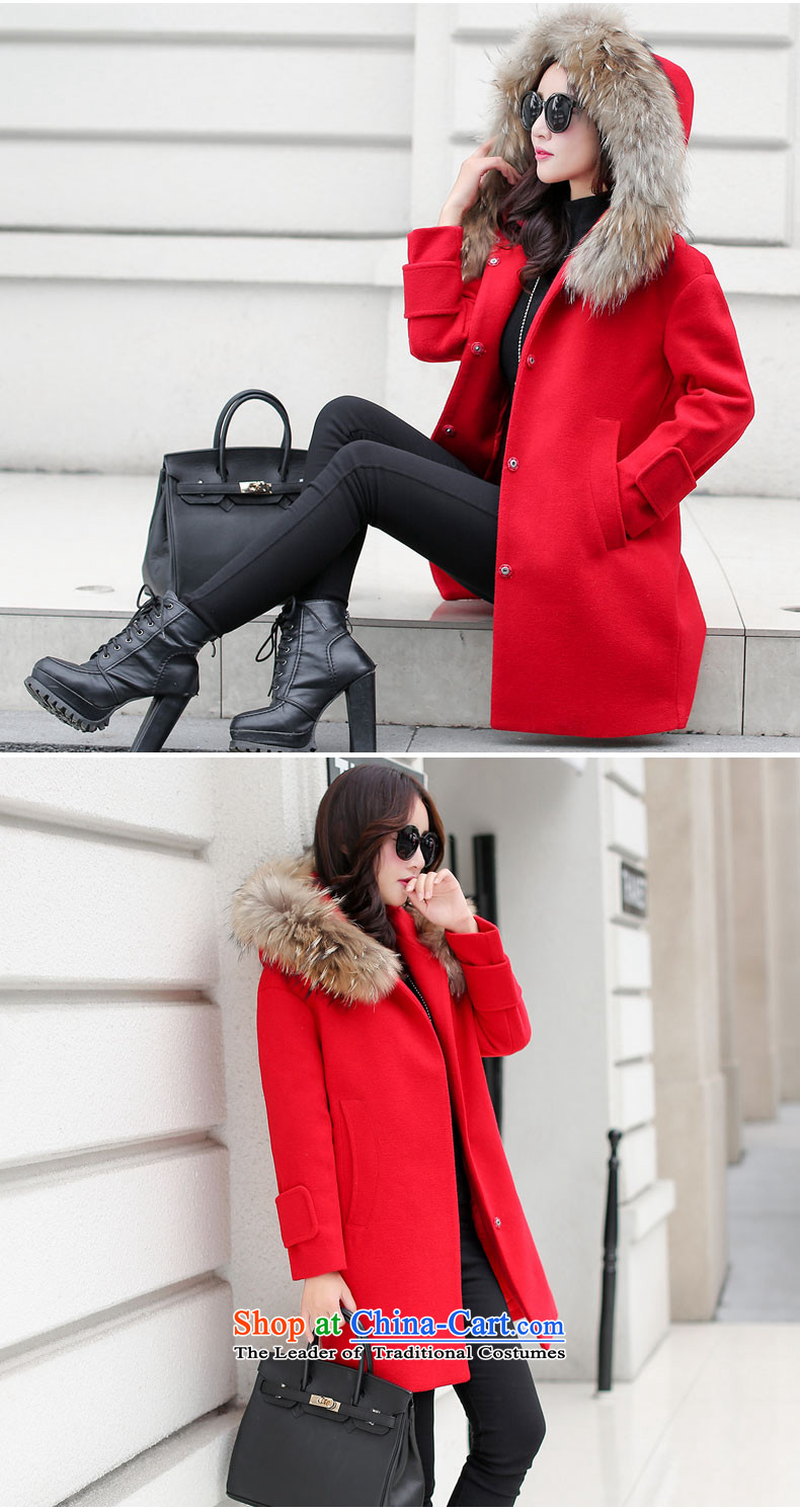 The angels in 2015 autumn and winter Pik new Korean thick a woolen coat jacket in gross? long large red cloak L picture, prices, brand platters! The elections are supplied in the national character of distribution, so action, buy now enjoy more preferential! As soon as possible.