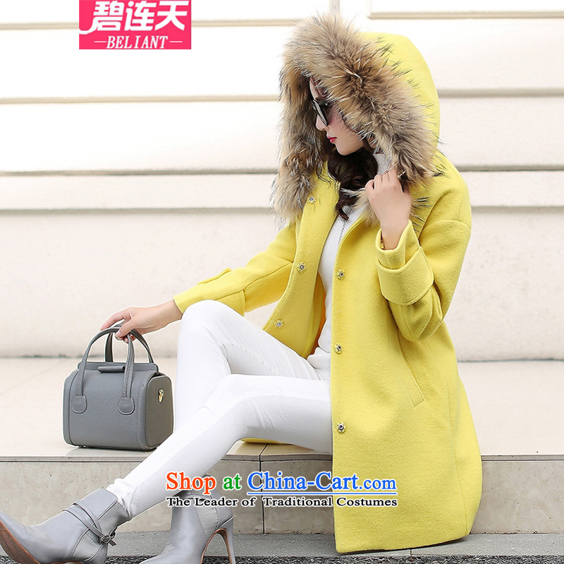 The angels in 2015 autumn and winter Pik new Korean thick a woolen coat jacket in gross? long large red cloak , L, Pik angels shopping on the Internet has been pressed.