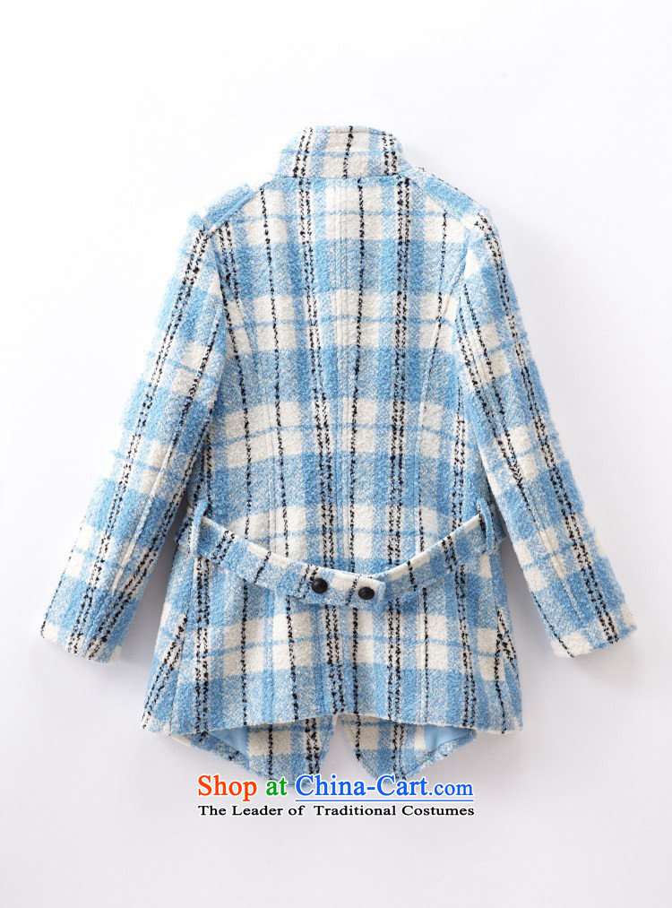 Mona Lisa and Uniform Branch of the minimalist double-high-end tartan material coats 030914421 Blue M picture, prices, brand platters! The elections are supplied in the national character of distribution, so action, buy now enjoy more preferential! As soon as possible.