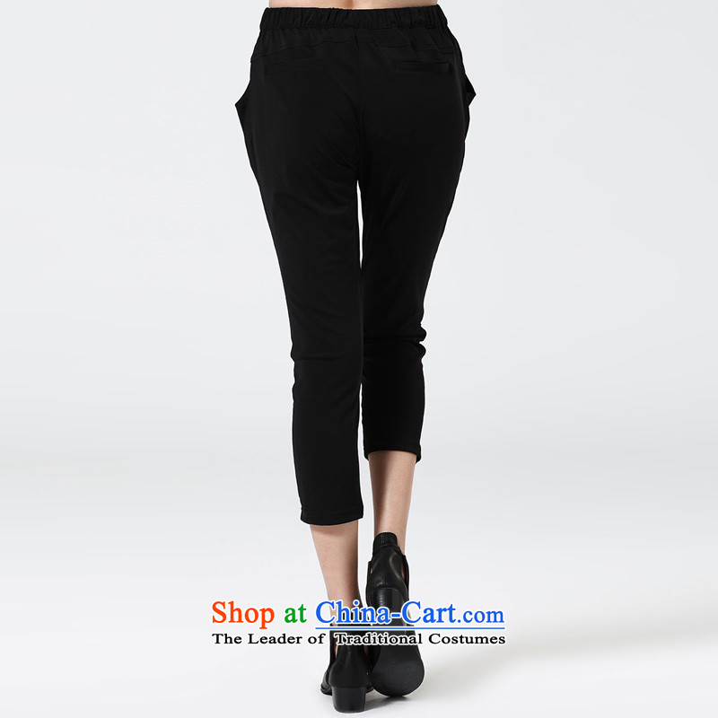 Water spring of 2015 New larger ladies pants Korean version 7 to Video pants leisure thin Harun trousers S15CL4683 carbon black M WATER AUTHORITY (SHUIMIAO) , , , shopping on the Internet