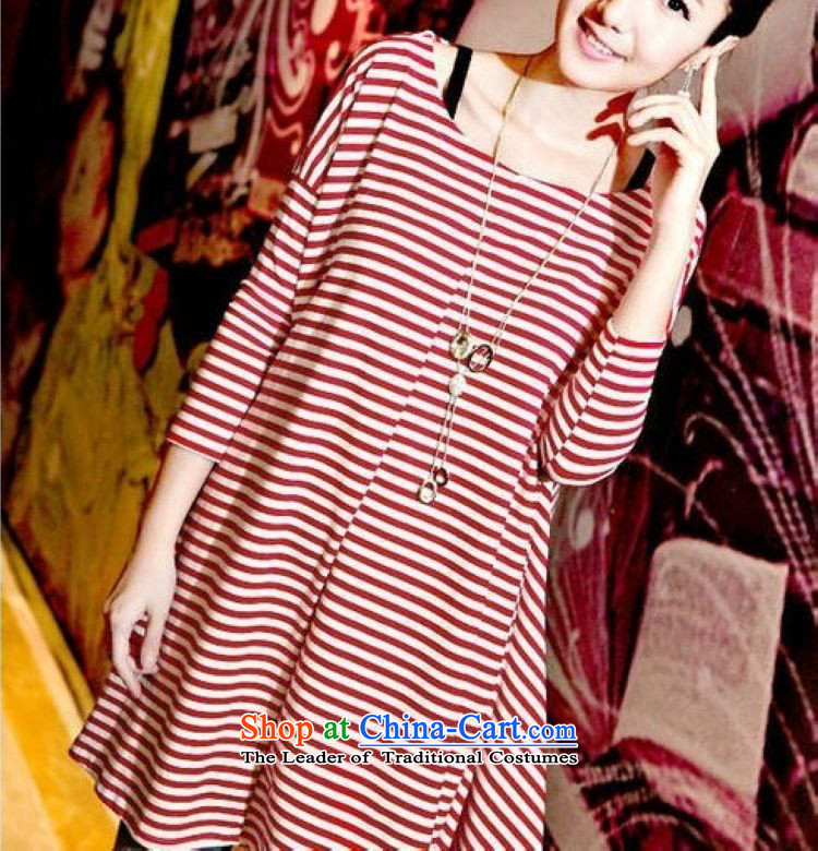 The sum   of the fertilizers in spring and autumn 2015 XL t-shirt thick people dress code large ad-dress 200 catties thick mm stripe dresses black stripes are code picture, prices, brand platters! The elections are supplied in the national character of distribution, so action, buy now enjoy more preferential! As soon as possible.